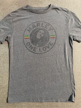 Bob Marley - One Love - Gray - Logo -T-Shirt